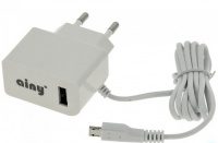 СЗУ Ainy EA-032B Micro USB + USB разъём 2000 Ma (white)