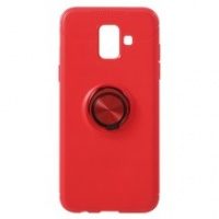 Накладка Soft-touch с кольцом Xiaomi Mi8 (red)