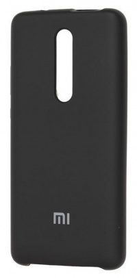 Накладка оригинальная Silicone cover Redmi K30 (silky & soft-touch) (black)