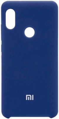 Накладка оригинальная Silicone cover Xiaomi Mi8 Lite (silky & soft-touch) (blue)