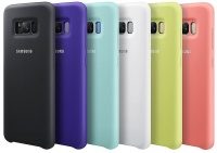Накладка оригинальная Silicone cover Samsung Galaxy S9+ (silky & soft-touch) (blue)
