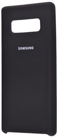 Накладка оригинальная Silicone cover Samsung Galaxy S10+ (silky & soft-touch) (black)