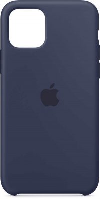 Накладка оригинальная Silicone cover iPhone 12/12 Pro (silky & soft-touch) (dark blue)