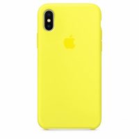 Накладка оригинальная Silicone cover iPhone X (silky & soft-touch) (yellow)