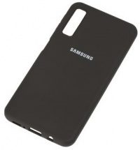 Накладка оригинальная Silicone cover Samsung Galaxy A50 (silky & soft-touch) (black)