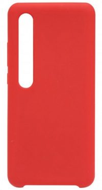 Накладка оригинальная Silicone cover Xiaomi Mi 10 (silky & soft-touch) (red)