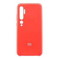 Накладка оригинальная Silicone cover Xiaomi Mi Note 10 (silky & soft-touch) (red)