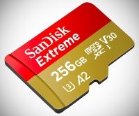 Карта памяти Sandisk Extreme microSDXC 256Gb Class10 + SD adapter