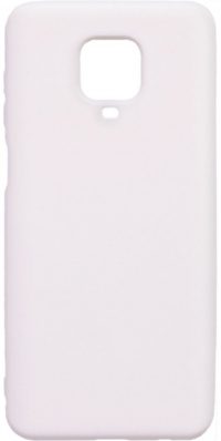 Накладка оригинальная Silicone cover Xiaomi Redmi Note 9 Pro & 9S (silky & soft-touch) (white)